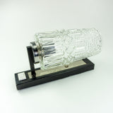 1970s Black metal BUBBLE GLASS SCONCE vintage lamp