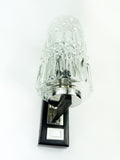 1970s Black metal BUBBLE GLASS SCONCE vintage lamp