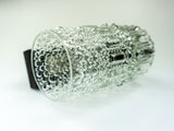 1970s Black metal BUBBLE GLASS SCONCE vintage lamp