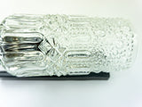 1970s Black metal BUBBLE GLASS SCONCE vintage lamp