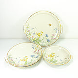 1950s Krautheim "Wiesengrund und Bergeshöh'n" Tableware, round cake plates