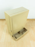 1970s milk coffee color BATHROOM MEDICINE CABINET, Lock and 2 Drawers