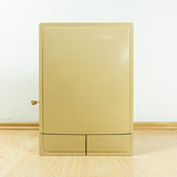 1970s milk coffee color BATHROOM MEDICINE CABINET, Lock and 2 Drawers