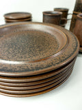 12 x TRIO of 1960s ARABIA RUSKA Finland coffee set cup + saucer + plate, Design Ulla Procope