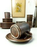 12 x TRIO of 1960s ARABIA RUSKA Finland coffee set cup + saucer + plate, Design Ulla Procope