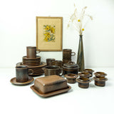 12 x TRIO of 1960s ARABIA RUSKA Finland coffee set cup + saucer + plate, Design Ulla Procope