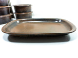 1960s ARABIA RUSKA FINLAND platters, round and rectangular serving plates