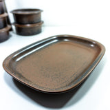 1960s ARABIA RUSKA FINLAND platters, round and rectangular serving plates