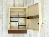 1970s Midcentury Caramel Brown BATHROOM MEDICINE CABINET 'Gerda', Westgermany
