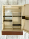 1970s Midcentury Caramel Brown BATHROOM MEDICINE CABINET 'Gerda', Westgermany