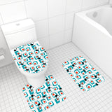 Atomic Cat Retro Midcentury Bath Rug Set | 3-Piece Vibrant 60s Decor