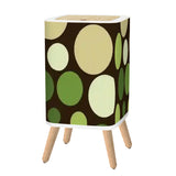 Retro 70s Style Trash Can: Mid-Century Modern Polka Dot Wastebasket