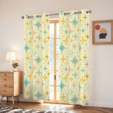 Atomic 50s Design Vintage Curtains: Midcentury Modern Grommet Panels