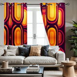 70s Retro Blackout Curtains: Midcentury Modern Thermal Panels