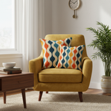 70s Retro Midcentury Pillow Cover – Soft Cotton Blend Sofa Cushion