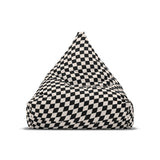 Black White Retro 60s Mod Style | Chessboard Bean Bag Chair Cover in 2 Sizes
