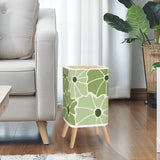 Retro Nordic Trash Can with Lid: Bold Floral Mid-Century Modern Style