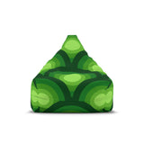 Green Shades Retro Bean Bag Chair Cover - Colorful Lounge Living Room Seat