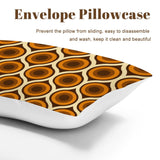 70s Retro Comforter Set Peacock Pattern: Queen Size Microfiber Bedding with Orange Brown Print