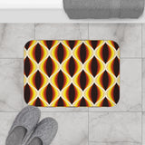 60s Honeycomb Pattern Bathroom Mat | Mid Century Retro Decor