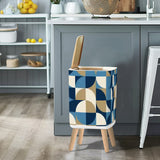 Nordic Retro Bauhaus Trash Can with Lid, Mid Century Modern Decor