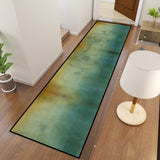 Earth Tones Obré Runner Rug – Green Brown Blue | Multi Sizes Non-Slip