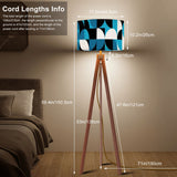 Mid-Century Modern Tripod Floor Lamp: Bauhaus Retro Style with LED Remote