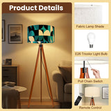 Mid-Century Modern Tripod Floor Lamp: Bauhaus Retro Style with LED Remote