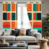 Retro 60s Blackout Curtains: Mid-Century Modern Thermal Panels