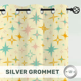 Atomic 50s Design Vintage Curtains: Midcentury Modern Grommet Panels