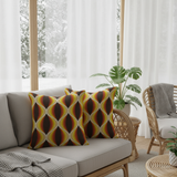 Retro 70s Cushion Cover – Midcentury Geometric Pillow Case Decor
