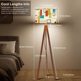 Scandi Retro Tripod Lamp – 60s Inspired Floor Light with Remote LED Control