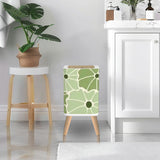 Retro Nordic Trash Can with Lid: Bold Floral Mid-Century Modern Style