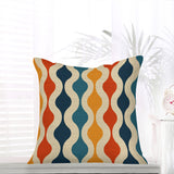 70s Retro Midcentury Pillow Cover – Soft Cotton Blend Sofa Cushion