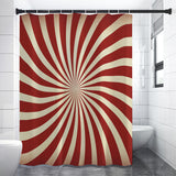 Midcentury 70s Shower Curtain – Retro Sunburst Design, Vintage Bathroom