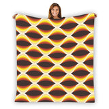 Retro Mid Century Fleece Throw – Warm Vintage Atomic Design