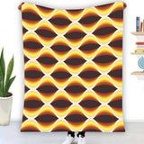Retro Mid Century Fleece Throw – Warm Vintage Atomic Design