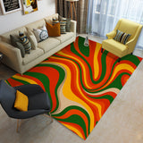 Retro 70s Rectangular Foldable Floor Mat – Midcentury Modern Area Carpet