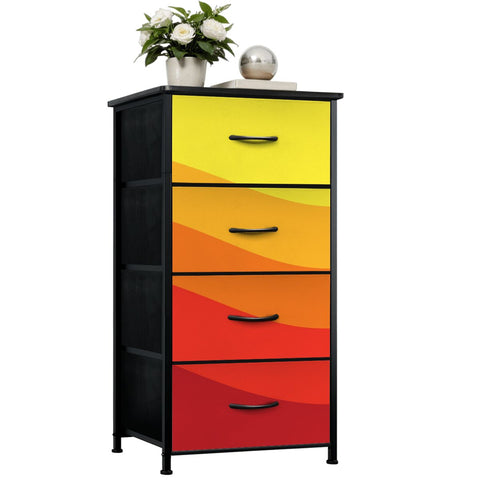 60s Atomic Retro Dresser: Midcentury Modern Steel Frame Fabric Storage Cabinet