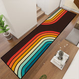 Retro 70s Runner Rug – Midcentury Rainbow Multiple Sizes Non-Slip