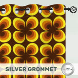 70s Vintage Grommet Curtains: Midcentury Modern Blackout Panels