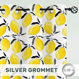 60s Retro Lemon Blackout Curtains: Mediterranean Midcentury Modern Drapes