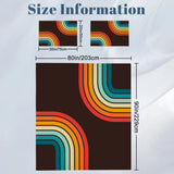 70s Disco Pattern Comforter Set: Retro Midcentury Queen Size Microfiber Bed