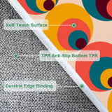 Atomic Midcentury Area Rug 48"x72" – White Border Retro Modern Design