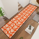 Retro Scandi Runner – Midcentury Red White Floral Rug | Multiple Sizes