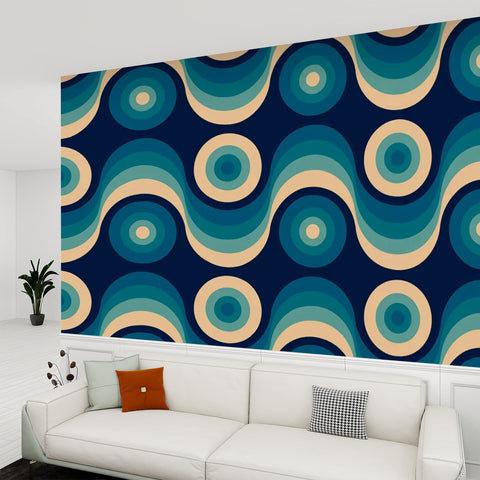 Vintage 70s Peel & Stick Wallpaper – Retro Mid Century Vintage Home Decor