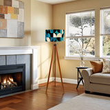 Mid-Century Modern Tripod Floor Lamp: Bauhaus Retro Style with LED Remote