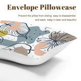 60s Floral Leaf Retro Comforter Set: Queen Size Microfiber Bedding