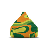 Retro 70s Psychedelic Bean Bag Chair Cover | Cozy Floor Seating 2 Sizes