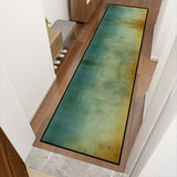 Earth Tones Obré Runner Rug – Green Brown Blue | Multi Sizes Non-Slip